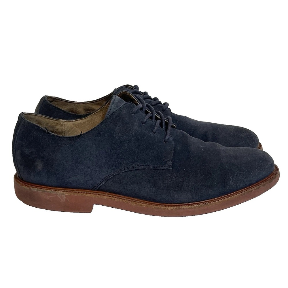 Polo Ralph Lauren Torrington Oxford Shoes Mens 12D Blue Suede Leather Classic